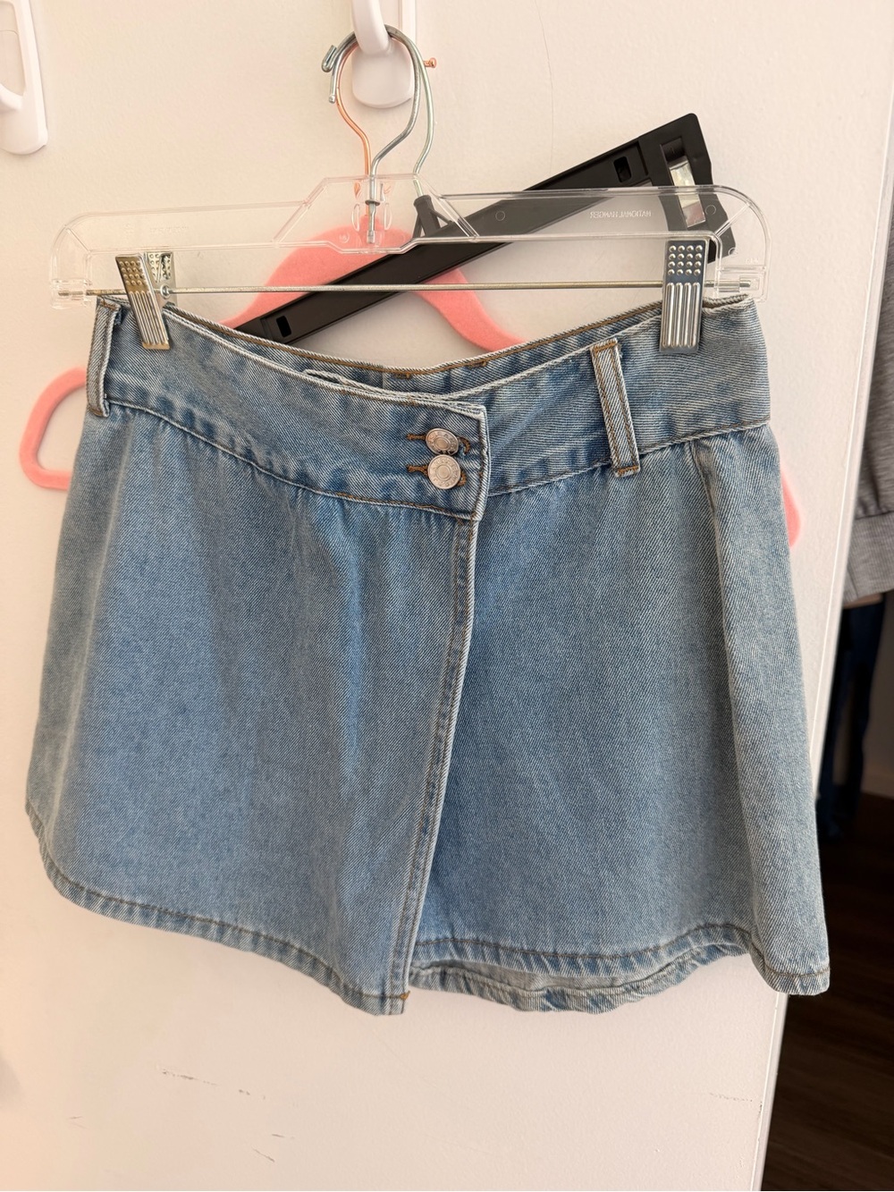 Light Wash Denim Mini Skirt